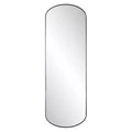 Howard Elliott 42"x14" Stainless Steel Framed Capsule Mirror Brushed Black