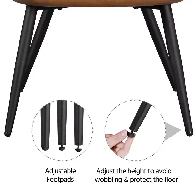 2er Set Moderner gepolsterter Sessel mit geschwungener Rückenlehne für das Wohnzimmer, Grau und Retro-Braun