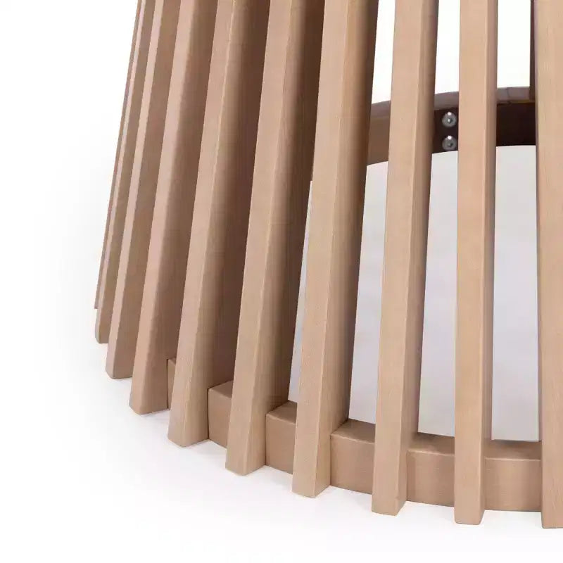 48" Lido Runder Esstisch aus Massivholz für 4 Personen, minimalistischer Küchentisch