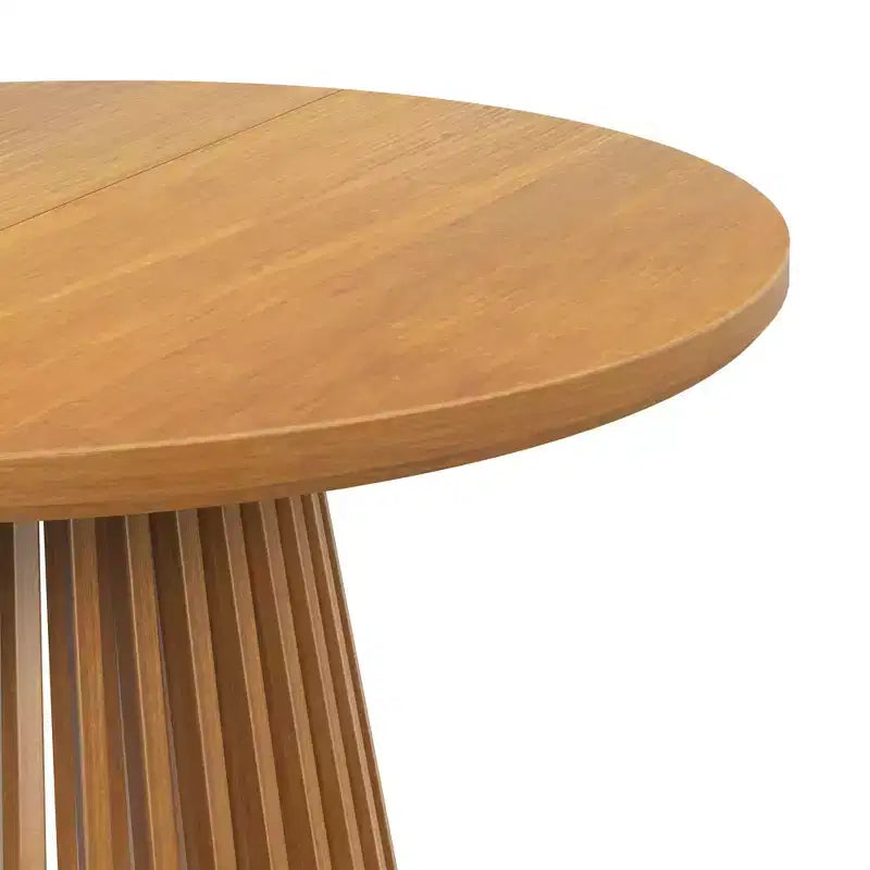 48" Lido Runder Esstisch aus Massivholz für 4 Personen, minimalistischer Küchentisch