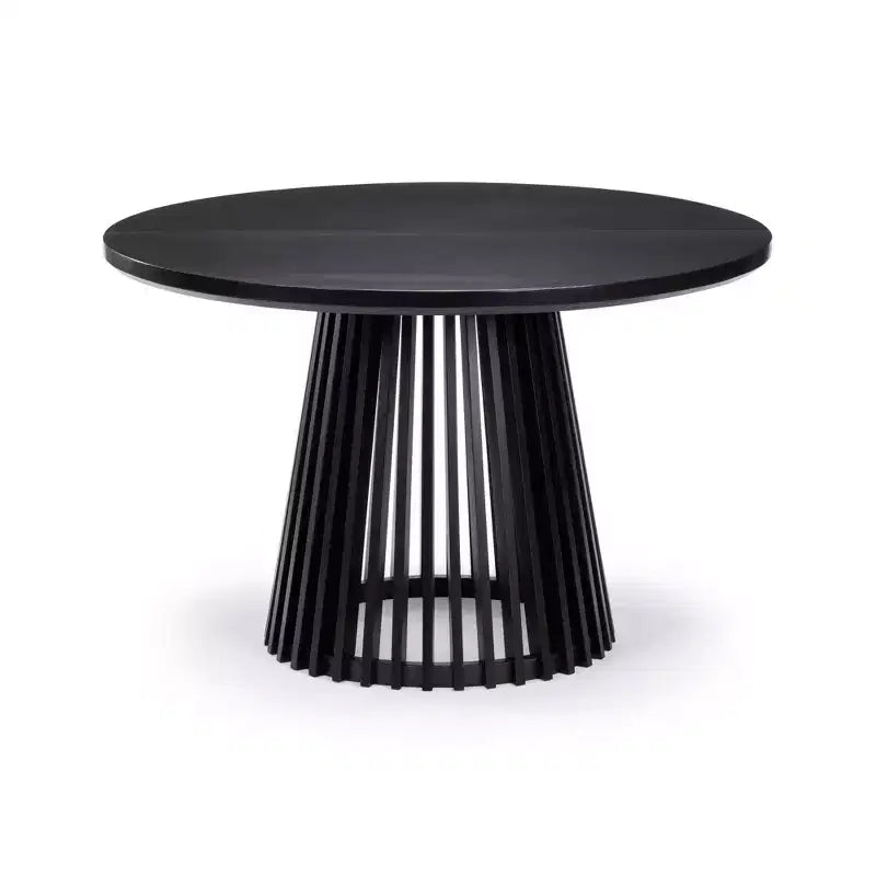 48" Lido Runder Esstisch aus Massivholz für 4 Personen, minimalistischer Küchentisch