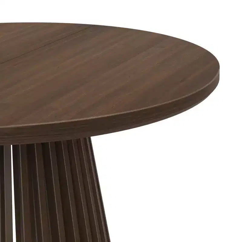 48" Lido Runder Esstisch aus Massivholz für 4 Personen, minimalistischer Küchentisch