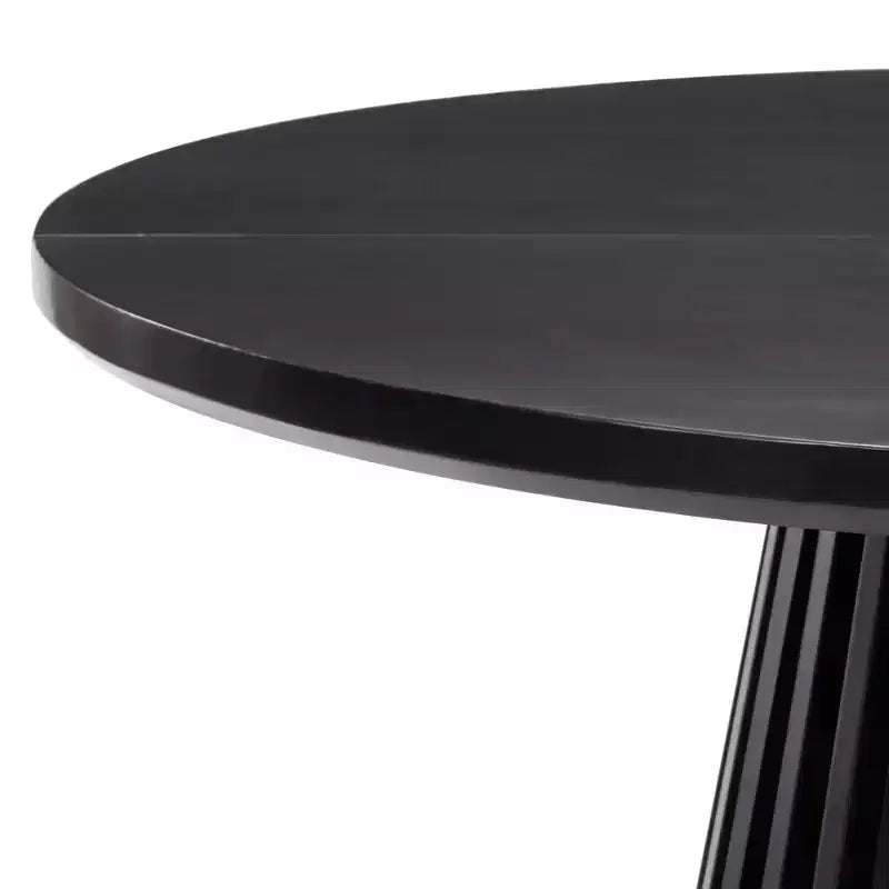 48" Lido Runder Esstisch aus Massivholz für 4 Personen, minimalistischer Küchentisch