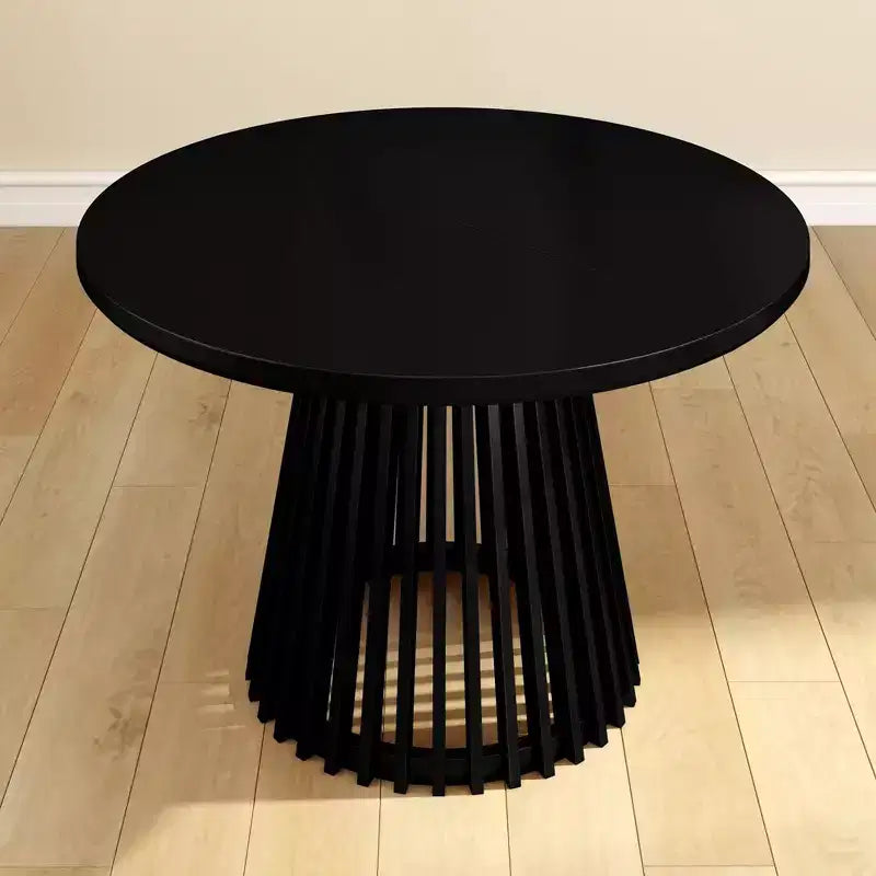 48" Lido Runder Esstisch aus Massivholz für 4 Personen, minimalistischer Küchentisch