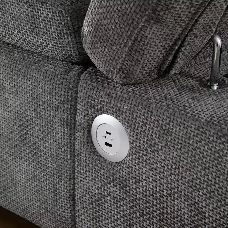 L-förmiges modulares Schlafsofa für 6 Personen mit Stauraum-Ottomane, Chenille, anpassbar