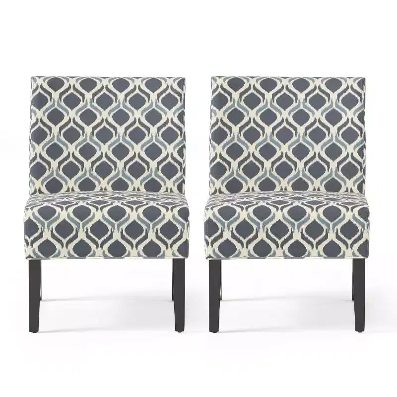 Gepolsterte Slipper Chairs im zeitgenössischen Stil, 2er-Set