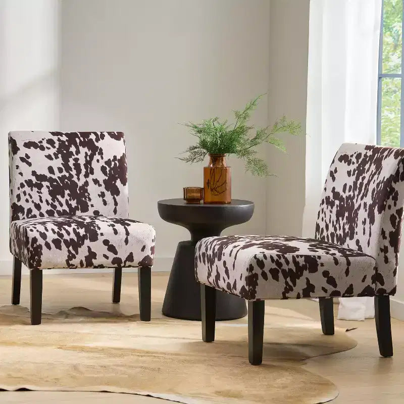 Gepolsterte Slipper Chairs im zeitgenössischen Stil, 2er-Set