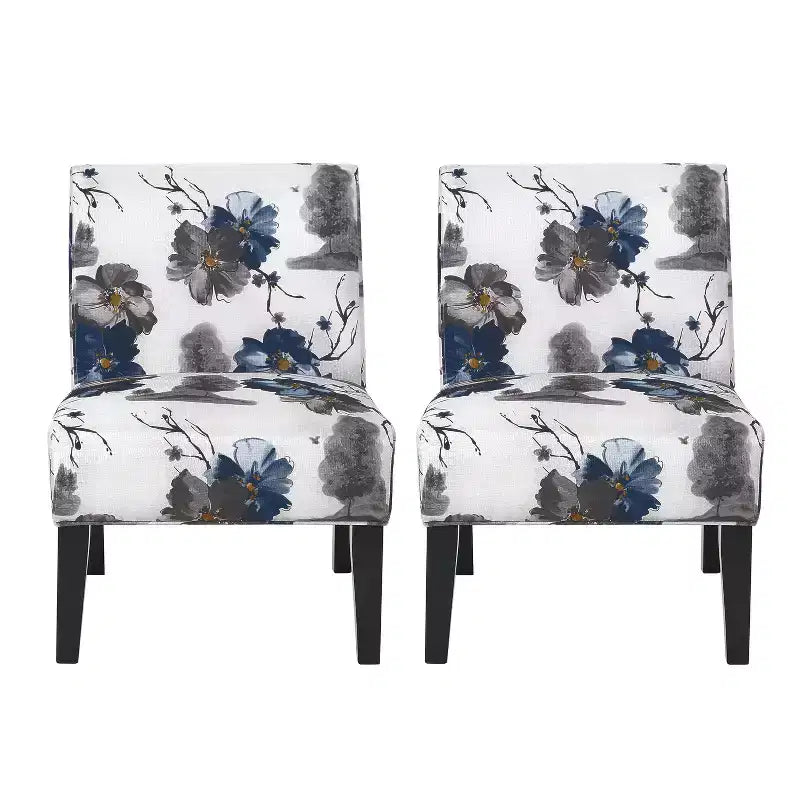 Gepolsterte Slipper Chairs im zeitgenössischen Stil, 2er-Set