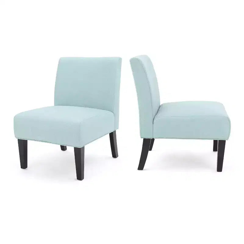 Gepolsterte Slipper Chairs im zeitgenössischen Stil, 2er-Set
