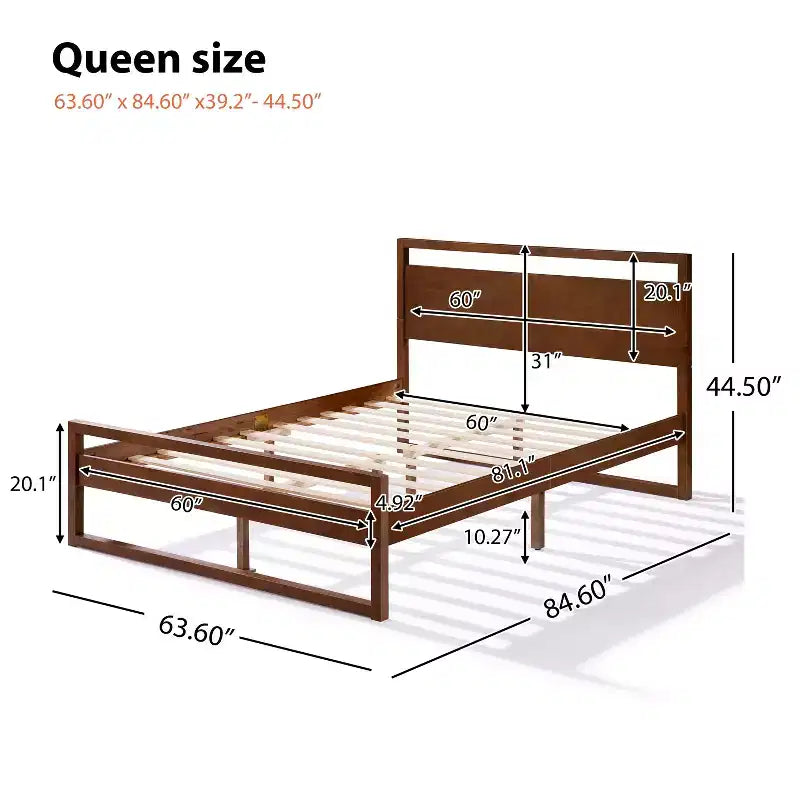Zeitgenössisches minimalistisches Podestbett mit offenem Kopf- und Fußteil
