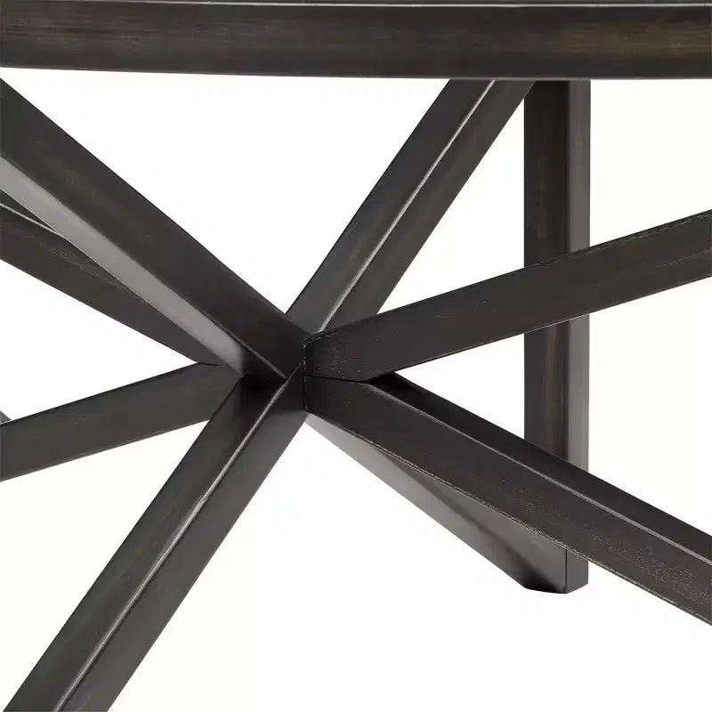 Runder/Ovaler Couchtisch, Glasbeistelltisch, Cocktailtisch, Sofatisch, Beistelltisch, Wohnzimmertisch, Schwarz/Kirsche – ModernLuxe
