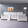 117.7 Ecksofa mit Ottomane, Dunkelgrau, Samtmaterial, Indoor-Sofa.