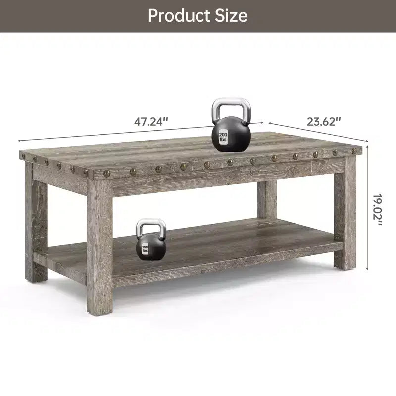 Beiger Sofatisch, 47 Konsolentisch mit Ablagefach, MDF Moderner Couchtisch für Wohnzimmer, Eingangsbereich, Flur