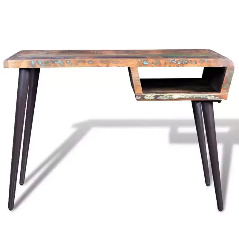 Schreibtisch Mehrfarbig, Altholz, Lackiertes Eisen 110 x 50 x 80 cm