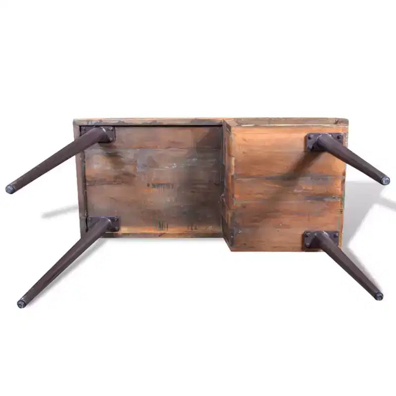Schreibtisch Mehrfarbig, Altholz, Lackiertes Eisen 110 x 50 x 80 cm