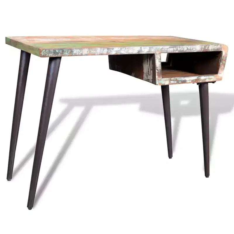 Schreibtisch Mehrfarbig, Altholz, Lackiertes Eisen 110 x 50 x 80 cm