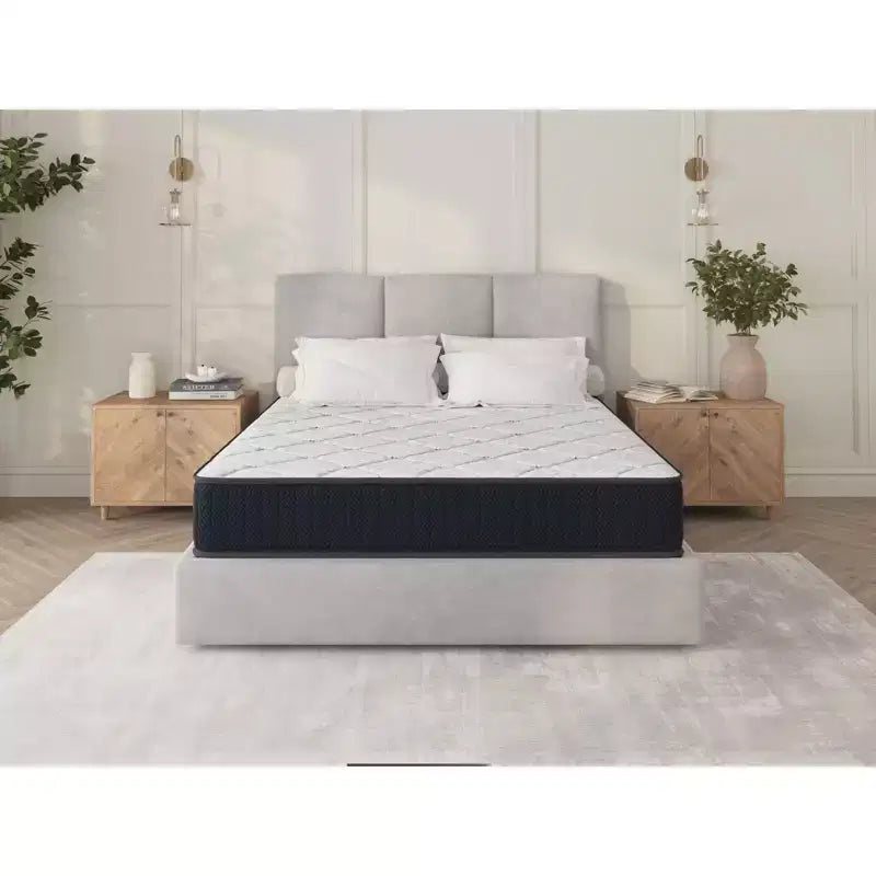 10" Navy White Innerspring-Hybrid-Matratze mit Druckentlastung, CertiPUR-US-zertifiziert