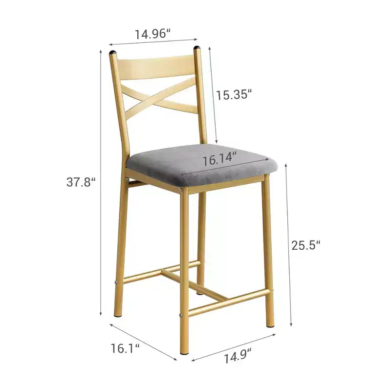 2 Thekenhocker mit Rückenlehne, gepolsterte Barstühle aus Kunstleder mit dicken Polstern und Fußstütze