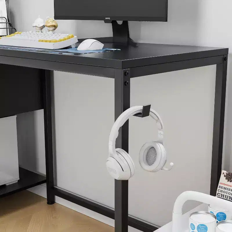 48 Zoll Computertisch mit Metallgestell, Ablagefächern und 1 Schublade für das Home Office