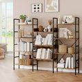 Bücherregal, 4-stöckiges Regal mit 11 offenen Ablagen, Bücherregal im rustikalen Industriestil für Schlafzimmer, Wohnzimmer und Heimbüro