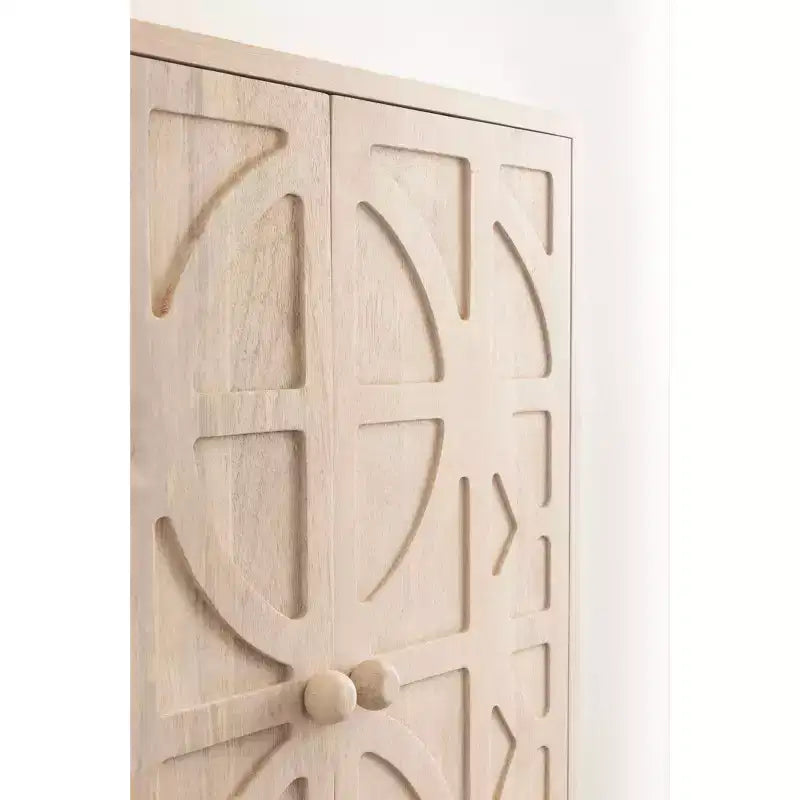 Galliene Holz-Wandschrank, 22x7x28, Weiß gekalkt