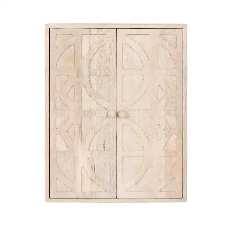 Galliene Holz-Wandschrank, 22x7x28, Weiß gekalkt