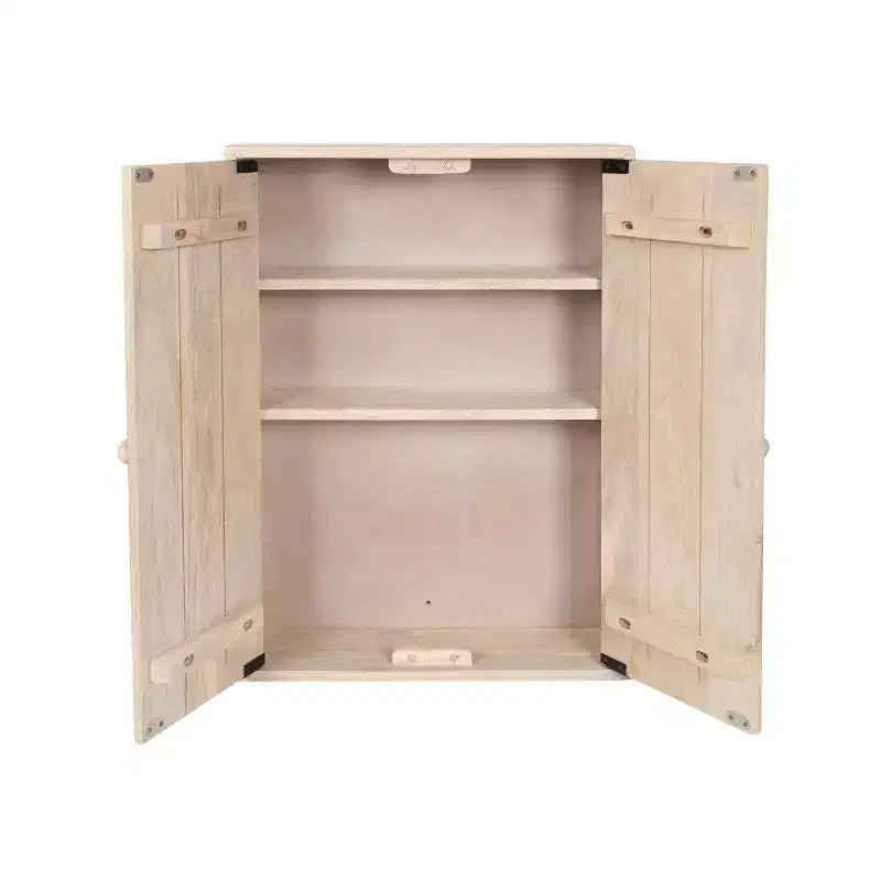 Galliene Holz-Wandschrank, 22x7x28, Weiß gekalkt