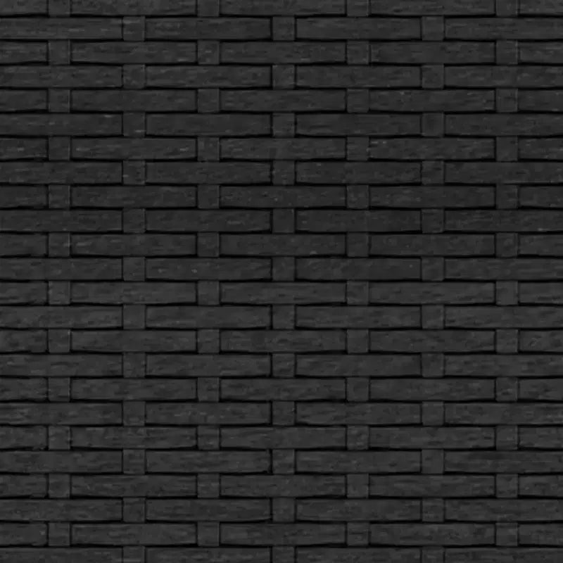 Gartenhocker-Set, 4-teilig, Schwarz Polyrattan, Klein, Modular
