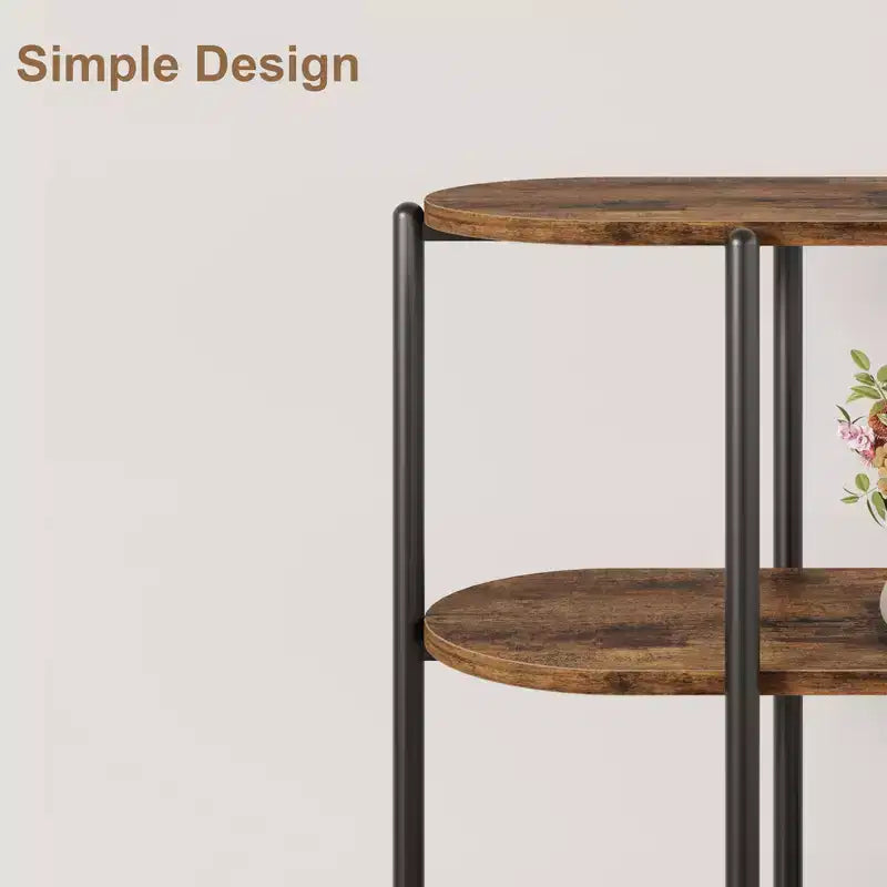 47.2 Konsolentisch, 3-stufiges Industriedesign aus Metall, funktionaler Flurtisch, Retro-Landhausstil für Diele, Wohnzimmer, Küche und Esszimmer