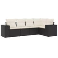 vidaXL Garden Sofa Set Black PE rattan Large Modular