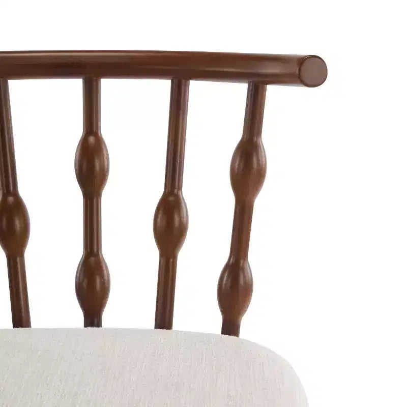 Moderne Barhocker aus Gummibaumholz, gepolstert, 2er-Set