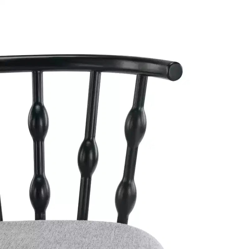 Moderne Barhocker aus Gummibaumholz, gepolstert, 2er-Set