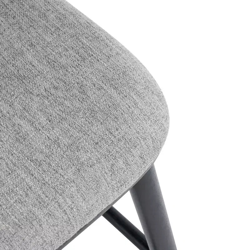 Moderne Barhocker aus Gummibaumholz, gepolstert, 2er-Set