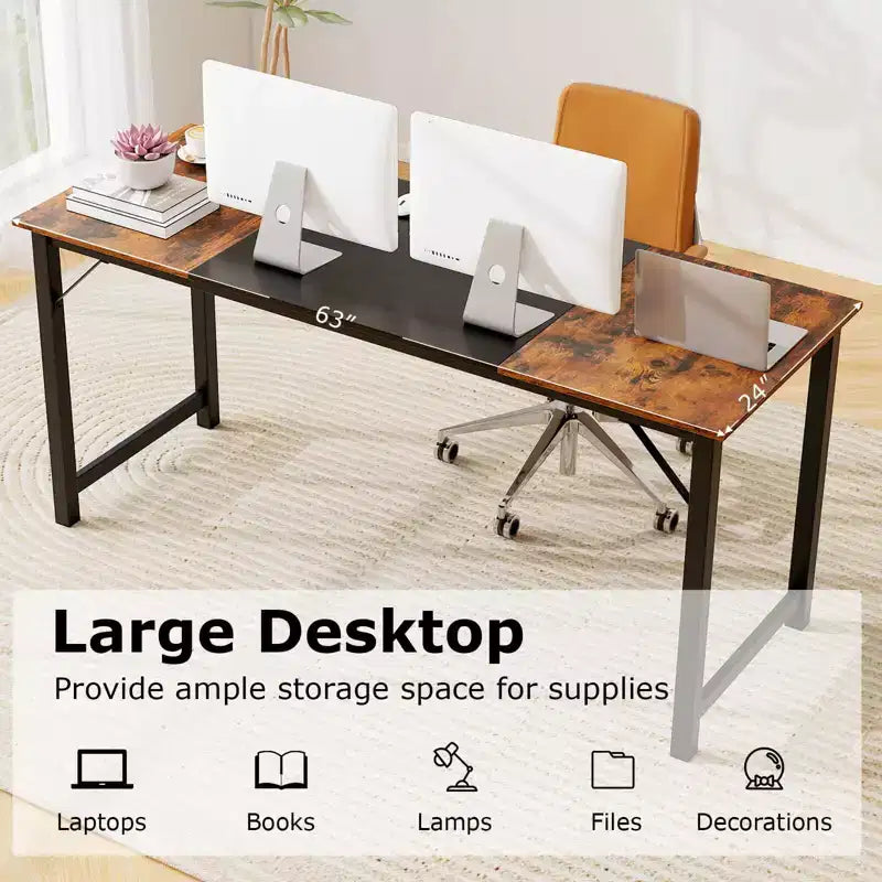 63 Zoll großer Computer-Schreibtisch für Home-Office