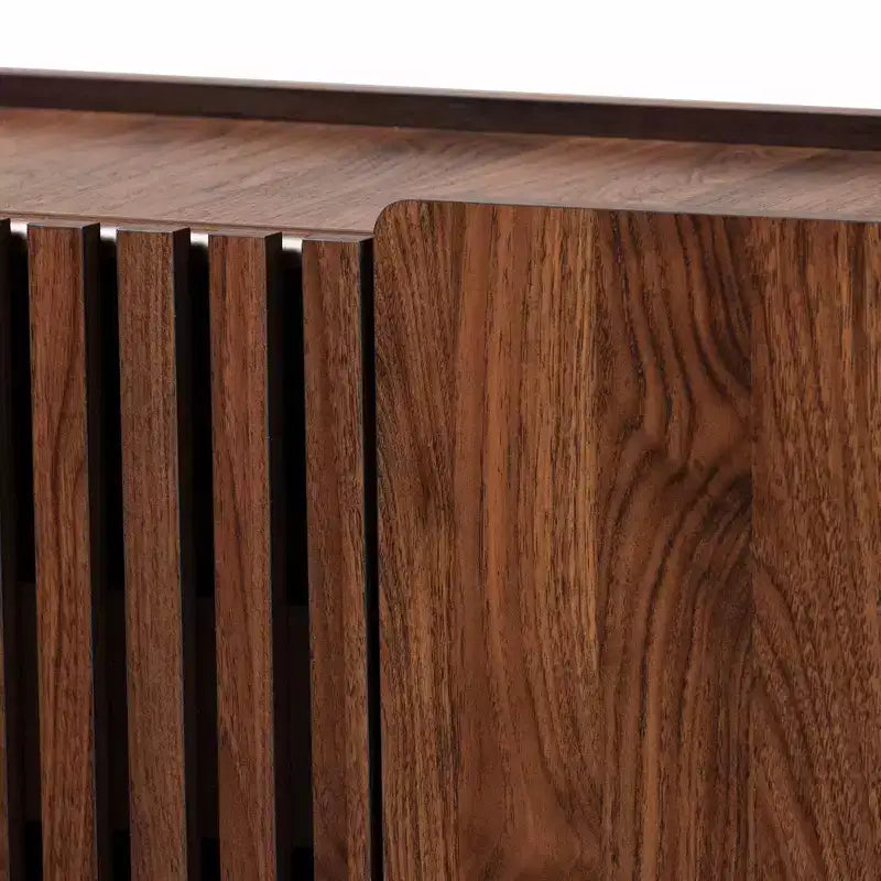 Paricia Schuhschrank aus mittbraunem Nussbaumholz im Mid-Century Modern Stil