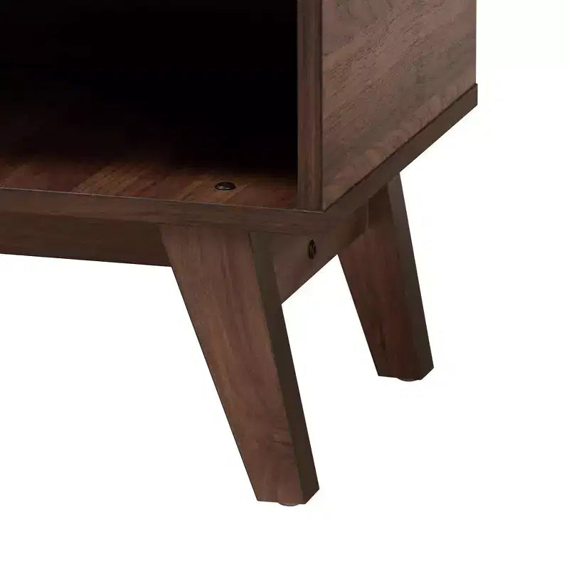 Paricia Schuhschrank aus mittbraunem Nussbaumholz im Mid-Century Modern Stil