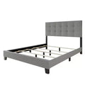 Home Design Sara Panel Bed with 2 Nightstands Gray
