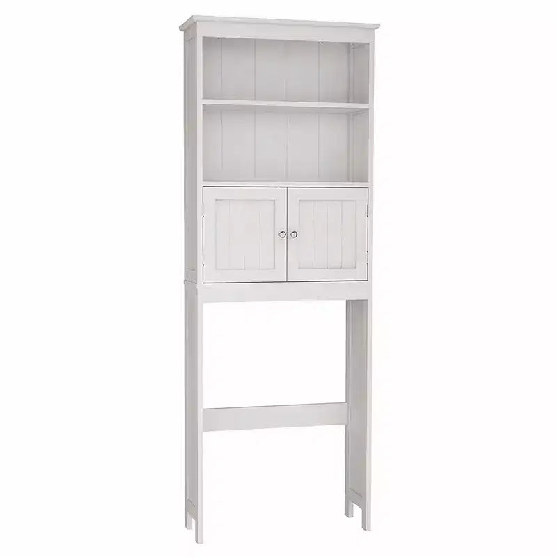 70 cm Toiletten-Schrank, 2-stöckiges Badezimmer-Raumsparregal, Badezimmer-Organizer mit offenen Regalen und Doppeltür