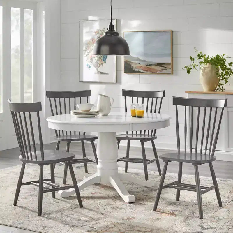 5-teiliges Kale Säulenfuß-Esszimmer-Set