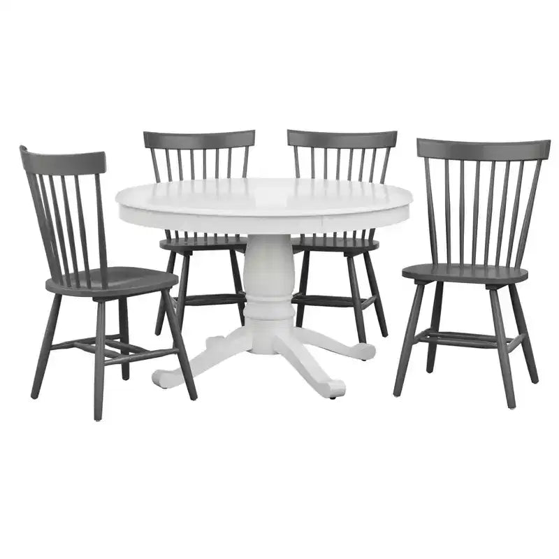 5-teiliges Kale Säulenfuß-Esszimmer-Set
